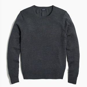 J Crew Large Heather Charcoal Crewneck Sweater